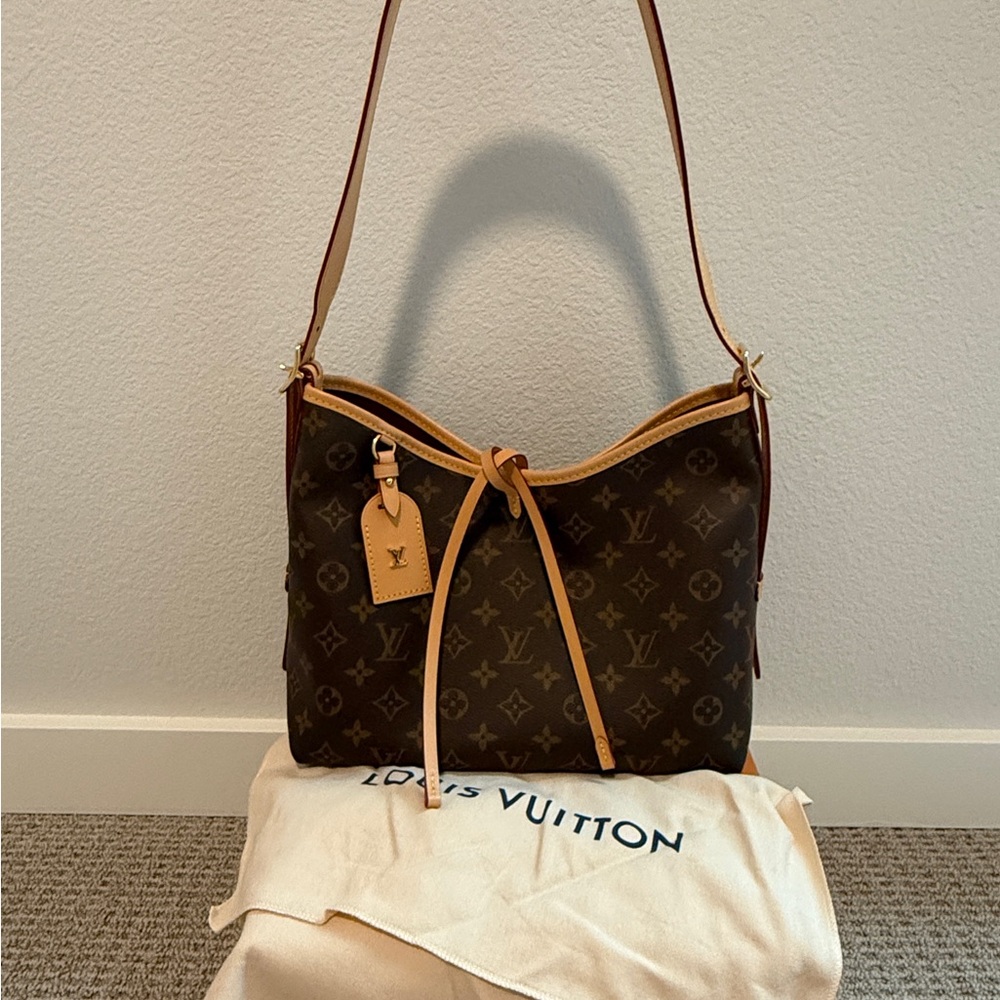 Louis Vuitton CarryAll PM Brown and Tan Monogram Hobo Bag - Picture 2 of 11